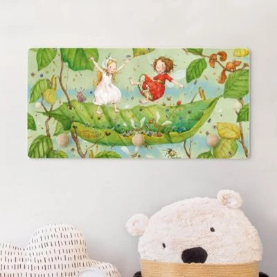 Bilderwelten Kindergarderobe Holz Erdbeerinchen Erdbeerfee - Trampolin 2 Bilderwelten Kindergarderobe Holz Erdbeerinchen Erdbeerfee - Trampolin – Bild 2