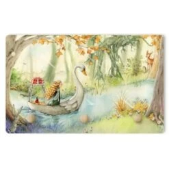 Bilderwelten Kindergarderobe Holz Lilia - Im Schwanenboot