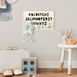 Bilderwelten Kindergarderobe Holz Großes Alphabet Mit Sternen Schwarz -Komar Verkäufe 25418665 05
