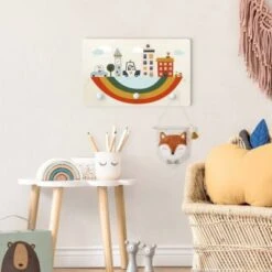 Bilderwelten Kindergarderobe Holz Inselstadt Im Himmel -Komar Verkäufe 25418693 04