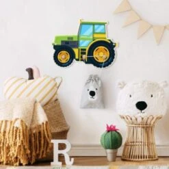 Bilderwelten Kindergarderobe Holz Grüner Traktor 9 Bilderwelten Kindergarderobe Holz Grüner Traktor -Komar Verkäufe 25418737 04