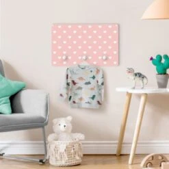 Bilderwelten Kindergarderobe Holz Weiße Herzen Auf Rosa -Komar Verkäufe 25418773 05