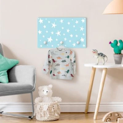 Bilderwelten Kindergarderobe Holz Gezeichnete Große Sterne Im Blauen Himmel 5 Bilderwelten Kindergarderobe Holz Gezeichnete Große Sterne Im Blauen Himmel – Bild 5