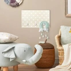 Bilderwelten Kindergarderobe Holz Weiße Herzen Auf Naturgrund -Komar Verkäufe 25418816 04