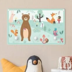 Bilderwelten Kindergarderobe Holz Waldtiere - Treffen Auf Der Lichtung 8 Bilderwelten Kindergarderobe Holz Waldtiere - Treffen Auf Der Lichtung -Komar Verkäufe 25418840 03
