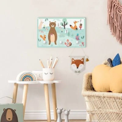 Bilderwelten Kindergarderobe Holz Waldtiere - Treffen Auf Der Lichtung 4 Bilderwelten Kindergarderobe Holz Waldtiere - Treffen Auf Der Lichtung – Bild 4