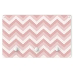 Bilderwelten Kindergarderobe Holz ZickZack Muster Altrosa