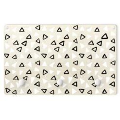 Bilderwelten Kindergarderobe Holz Gezeichnete Pyramiden Schwarz Weiß