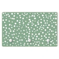 Bilderwelten Kindergarderobe Holz Gezeichnete Kleine Punkte Auf Moosgrün