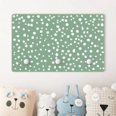 Bilderwelten Kindergarderobe Holz Gezeichnete Kleine Punkte Auf Moosgrün 2 Bilderwelten Kindergarderobe Holz Gezeichnete Kleine Punkte Auf Moosgrün – Bild 2