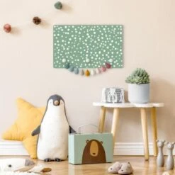 Bilderwelten Kindergarderobe Holz Gezeichnete Kleine Punkte Auf Moosgrün 9 Bilderwelten Kindergarderobe Holz Gezeichnete Kleine Punkte Auf Moosgrün -Komar Verkäufe 25418938 04