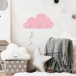 Bilderwelten Kindergarderobe Holz Kleines Rosa Wölkchen -Komar Verkäufe 25418985 04