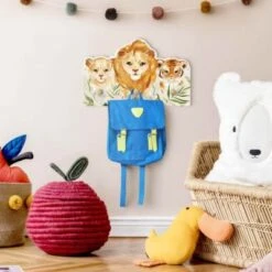 Bilderwelten Kindergarderobe Holz Aquarell Raubkatzen Tiger Löwen -Komar Verkäufe 25418988 05