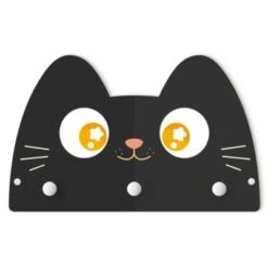 Bilderwelten Kindergarderobe Holz Frau Katze