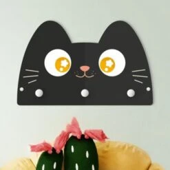 Bilderwelten Kindergarderobe Holz Frau Katze -Komar Verkäufe 25419342 03