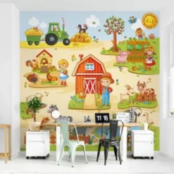 Bilderwelten Fototapete Bauernhof - Landarbeit Macht Spaß -Komar Verkäufe 25419796 04
