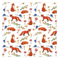 Bilderwelten Mustertapete Fuchs Mit Pilzen Illustration -Komar Verkäufe 25419894 06
