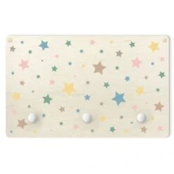 Bilderwelten Kindergarderobe Holz Sterne In Kunterbunt