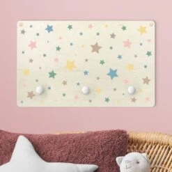 Bilderwelten Kindergarderobe Holz Sterne In Kunterbunt -Komar Verkäufe 25420196 03