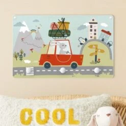 Bilderwelten Kindergarderobe Holz Der Umzugshase -Komar Verkäufe 25420387 03