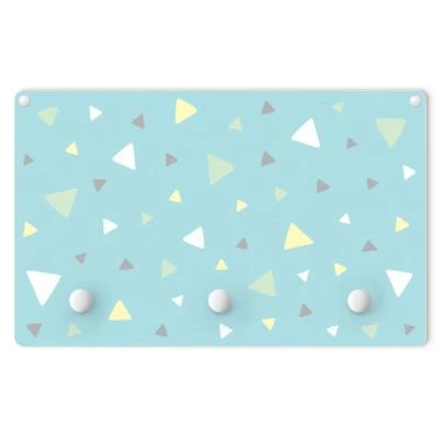 Bilderwelten Kindergarderobe Holz Bunte Gezeichnete Pastelldreiecke Auf Blau 1 Bilderwelten Kindergarderobe Holz Bunte Gezeichnete Pastelldreiecke Auf Blau