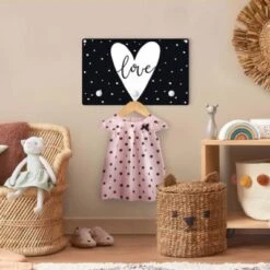 Bilderwelten Kindergarderobe Holz Spruch Love Im Herz Mit Punkten Schwarz Weiß 9 Bilderwelten Kindergarderobe Holz Spruch Love Im Herz Mit Punkten Schwarz Weiß -Komar Verkäufe 25420755 04