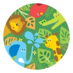 Bilderwelten Runde Tapete Selbstklebend Kinderzimmer No.BP4 Zootiere