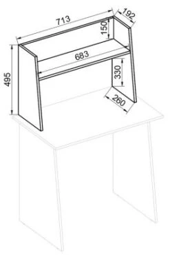 VCM Holz Schreibtisch Büro Regal Hoher Computertisch Hoch Büroregal Masola Mini A -Komar Verkäufe 25485443 03