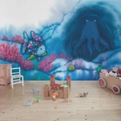 Bilderwelten Fototapete Der Regenbogenfisch - Tintenfisch In Der Höhle