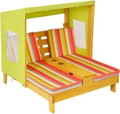 COSTWAY® Doppelte Sonnenliege Kinder Mit Sonnendach