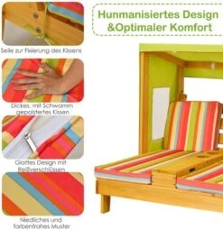 COSTWAY® Doppelte Sonnenliege Kinder Mit Sonnendach -Komar Verkäufe 25695220 05