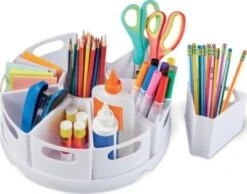 Learning Resources® Utensilienteller Stifteköcher Create-A-Space™ Storage Center Weiß, 10-tlg.