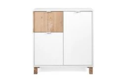 Finori Kommode "Tula" Weiß / Old Style, Hell, 2 Türen