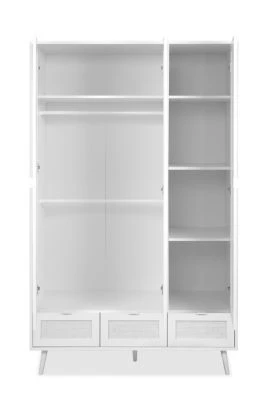 Finori Kleiderschrank "Tillie", Rafia-Geflecht / Weiß 2 Finori Kleiderschrank "Tillie", Rafia-Geflecht / Weiß – Bild 2