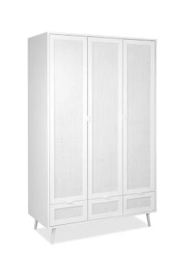 Finori Kleiderschrank "Tillie", Rafia-Geflecht / Weiß 4 Finori Kleiderschrank "Tillie", Rafia-Geflecht / Weiß – Bild 4