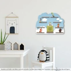 Kreative Feder Wandregal "Blaue Wolken" Passend Für Tonie-Box Und Figuren -Komar Verkäufe 26219878 03