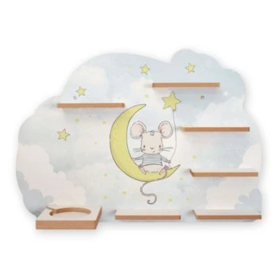 Kreative Feder Wandregal "Maus & Sterne" Passend Für Tonie-Box Und Figuren 1 Kreative Feder Wandregal "Maus & Sterne" Passend Für Tonie-Box Und Figuren