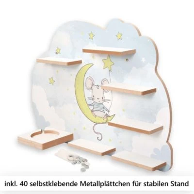 Kreative Feder Wandregal "Maus & Sterne" Passend Für Tonie-Box Und Figuren 2 Kreative Feder Wandregal "Maus & Sterne" Passend Für Tonie-Box Und Figuren – Bild 2