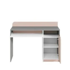 LOMADO® Kinderzimmer Schreibtich Grau INGOLSTADT-131 Mit Absetzungen In Rosa, B/H/T: Ca. 120/91/52 Cm -Komar Verkäufe 26745063 04