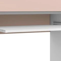 LOMADO® Kinderzimmer Schreibtich Grau INGOLSTADT-131 Mit Absetzungen In Rosa, B/H/T: Ca. 120/91/52 Cm -Komar Verkäufe 26745063 05