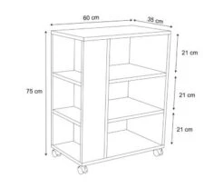 VCM Rollcontainer Beistellcontainer Bürocontainer Rollen Druckerschrank Rollen Tilus 7 VCM Rollcontainer Beistellcontainer Bürocontainer Rollen Druckerschrank Rollen Tilus -Komar Verkäufe 27209587 04