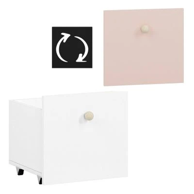 LOMADO® Kinderzimmer Schrank Regal Kombi ELVA-131 In Weiß Mit Fjord Buche Nb. Und Hellrosa, B/H/T: Ca. 123/193/40 Cm 2 LOMADO® Kinderzimmer Schrank Regal Kombi ELVA-131 In Weiß Mit Fjord Buche Nb. Und Hellrosa, B/H/T: Ca. 123/193/40 Cm – Bild 2