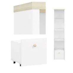 LOMADO® Jugendzimmer Set Mit Eckkleiderschrank ELVA-131 In Weiß Mit Fjord Buche Nb., B/H/T: Ca. 273/193/80 Cm 11 LOMADO® Jugendzimmer Set Mit Eckkleiderschrank ELVA-131 In Weiß Mit Fjord Buche Nb., B/H/T: Ca. 273/193/80 Cm -Komar Verkäufe 27337000 06