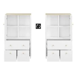 LOMADO® Schrank Mit Schubkästen Und Fächern ELVA-131 In Weiß Mit Fjord Buche Nb. Und Hellrosa, B/H/T: Ca. 52/141/40 Cm 8 LOMADO® Schrank Mit Schubkästen Und Fächern ELVA-131 In Weiß Mit Fjord Buche Nb. Und Hellrosa, B/H/T: Ca. 52/141/40 Cm -Komar Verkäufe 27337020 03