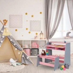 Relaxdays Kindertisch Höhenverstellbar