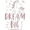 Bilderwelten Wandtattoo Dream Big Einhorn