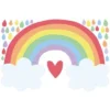 Bilderwelten Wandtattoo XXL Regenbogen Herz Bunt