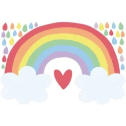 Bilderwelten Wandtattoo XXL Regenbogen Herz Bunt