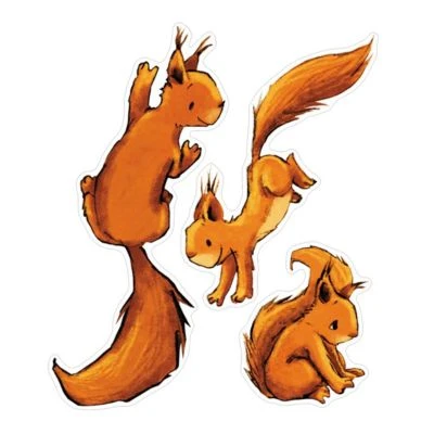 Bilderwelten Wandtattoo Drei Einhörnchen 1 Bilderwelten Wandtattoo Drei Einhörnchen