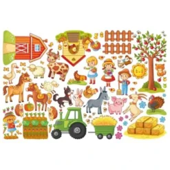 Bilderwelten Wandtattoo Großes Bauernhof-Set